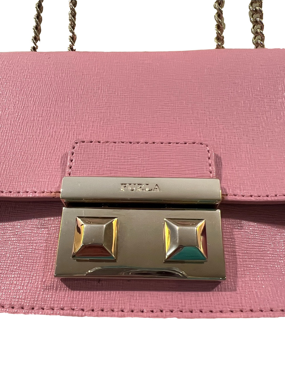 Furla Metropolis Pink Leather Crossbody Shoulder Bag EUC - Picture 4 of 16